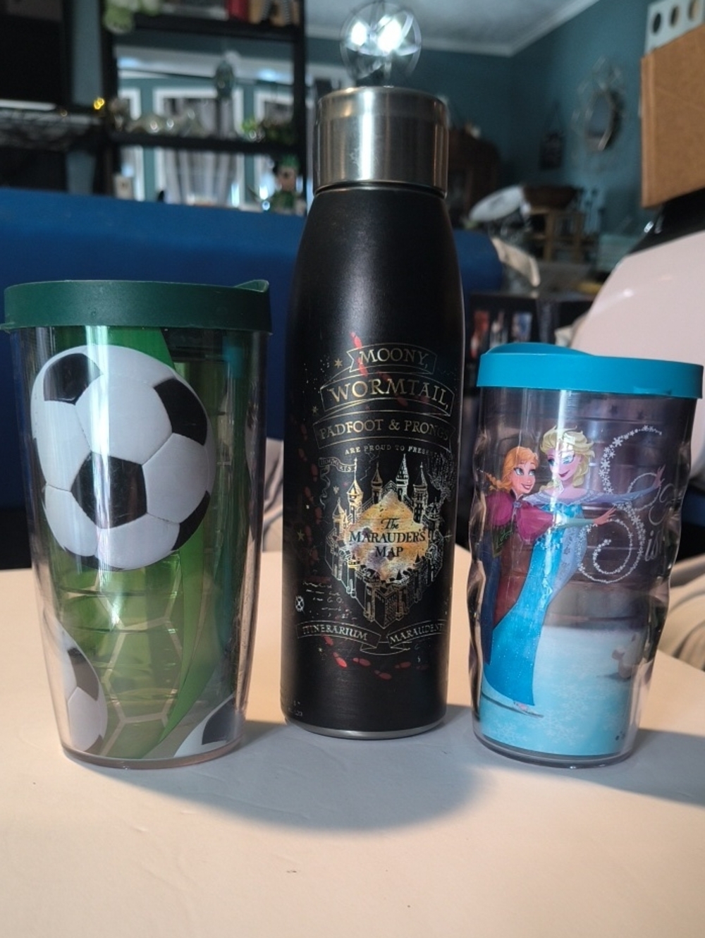 2 Tervis Tumblers And 1 Metal Insulated Bottle